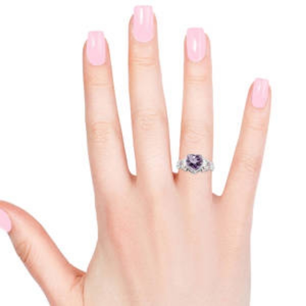 AMETHYST STERLING SILVER RING - Picture 4 of 6